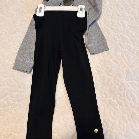 Kate Spade Gray Sweatshirt with Polka Dot Scarf Design 3T, NWT - Picture 4 of 4